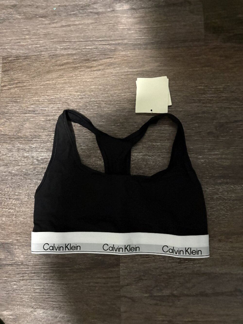 Calvin Klein Icon Cotton Modal Unlined Bralette sz M True to Size Fit Black NEW